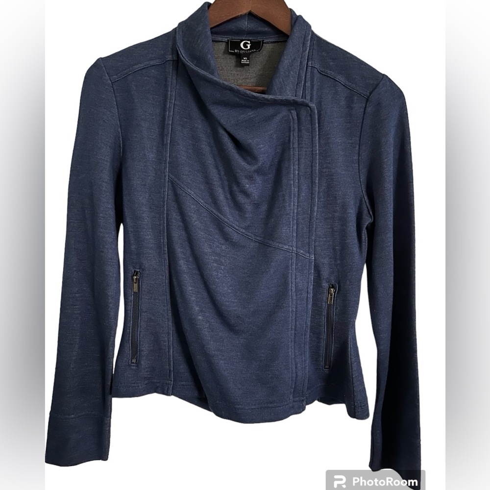 G by Giuliana Zip Up Sweatshirt with Optional Top Collar Coverage, Size XS